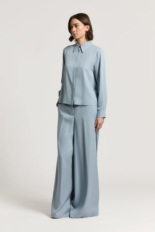Camicia fluido twill in puro tencel manopesca