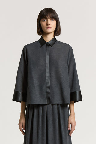 Camicia in organza semilucida