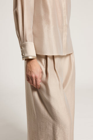 Semi-shiny organza shirt
