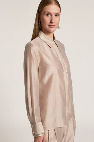 Camicia in organza semilucida