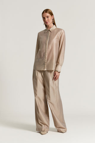 Camicia in organza semilucida