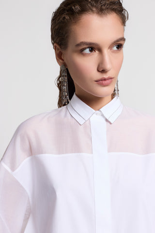 Silk and cotton organza shirt