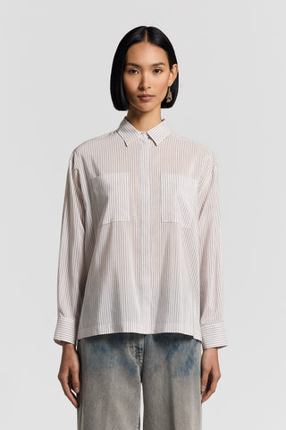 Silk and cotton organza shirt