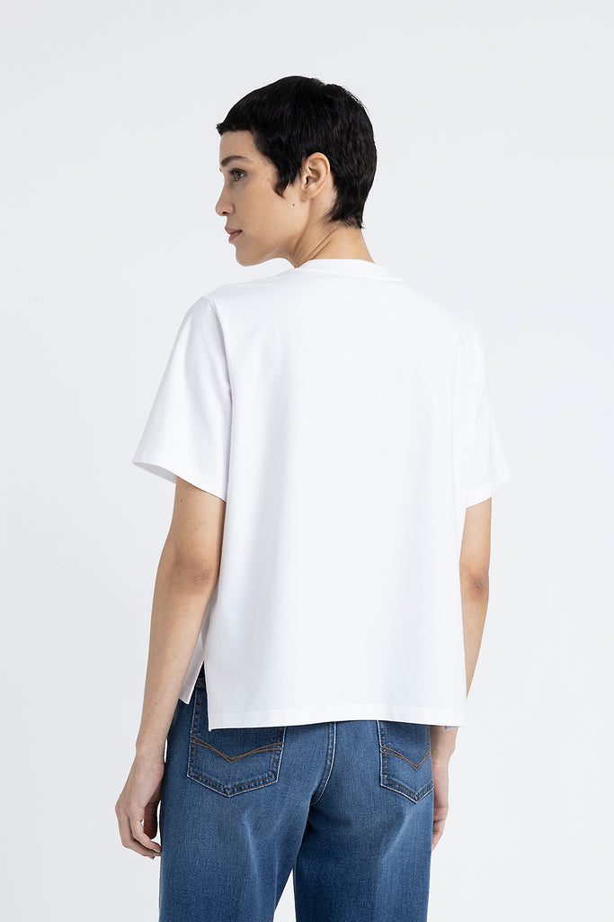 Cotton jersey T-shirt with embroidery  