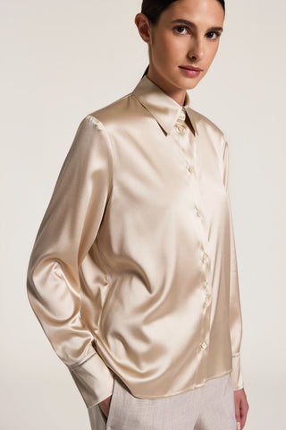 Camicia in raso di seta