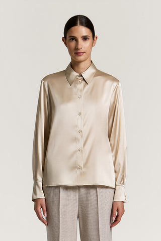Camicia in raso di seta
