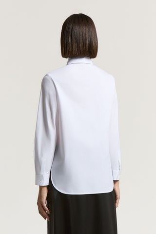 Cotton poplin shirt with sash