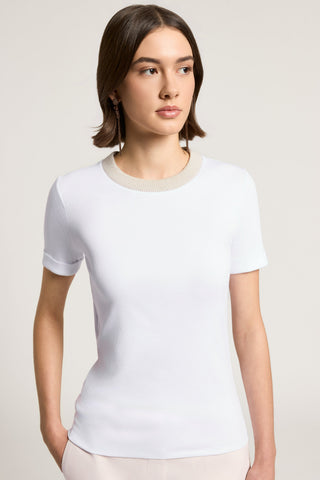 T-shirt in microcostina jersey stretch