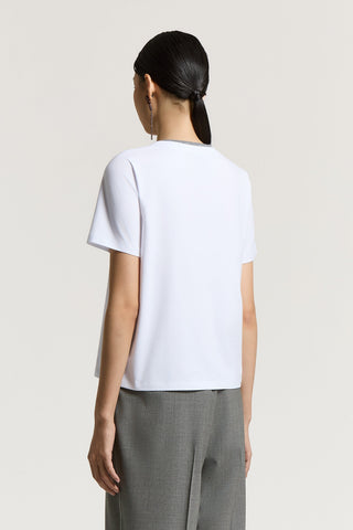 Stretch cotton jersey T-shirt
