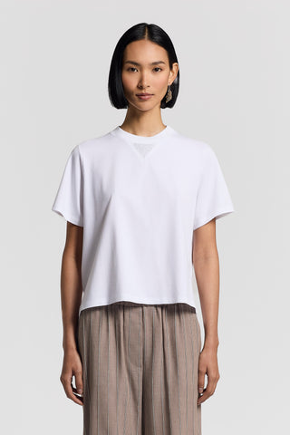 Stretch cotton jersey T-shirt