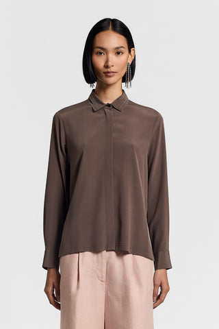 Silk crepe de chine shirt