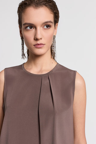 Silk crepe de chine top