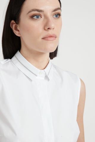 Sleeveless Poplin Shirt  