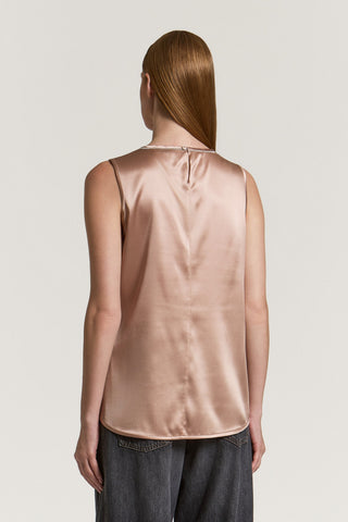 Top in raso di seta con Punto Luce