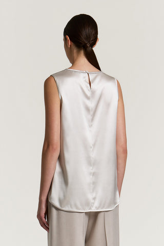 Top in raso di seta con Punto Luce