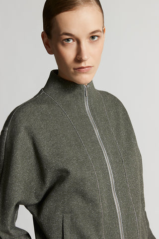Lurex cotton sweatshirt
