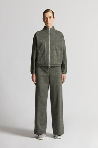 Lurex cotton sweatshirt