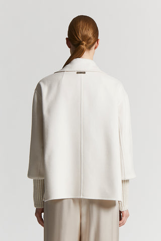 Double-breasted cashmere wool jacket