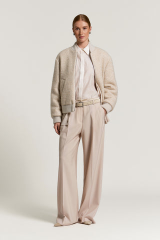 Giacca in lana, baby alpaca e paillettes