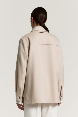 Overshirt in panno misto lana