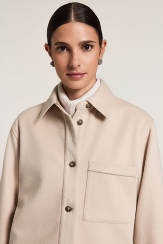 Overshirt in panno misto lana
