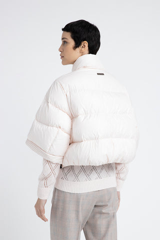 Three-quarter-sleeved drip-proof short down jacket  