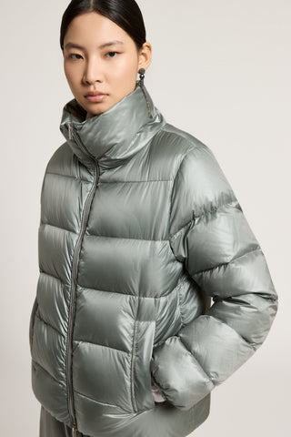 Mock neck down jacket