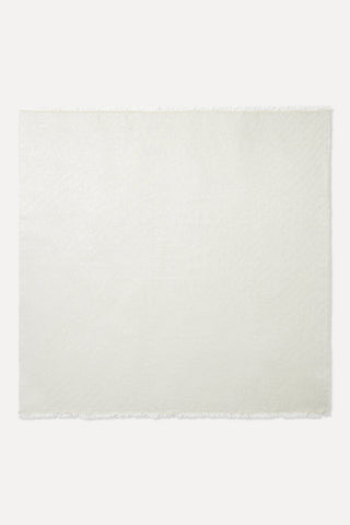 Wool and cotton-blend scarf