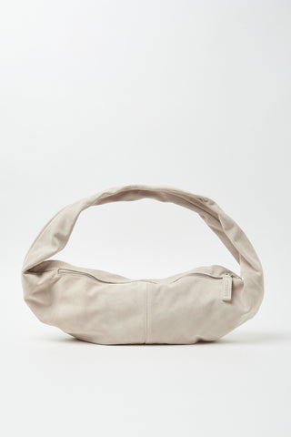 Suede moon crossbody bag
