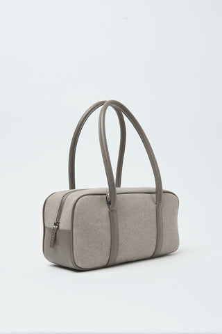 Canvas and leather bowling bag