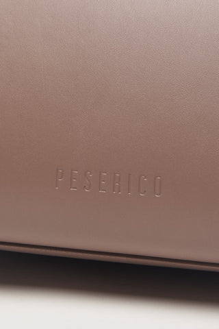 Genuine leather bowler bag