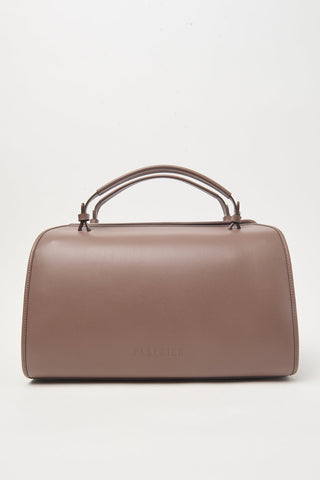 Genuine leather bowler bag