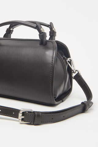 Genuine leather bowler bag