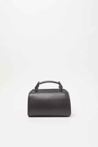 Genuine leather bowler bag