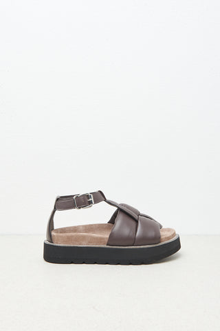 Genuine leather platform sandal  