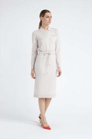 Wool silk cashmere knit dress  