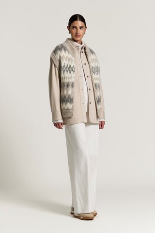 Gilet in lana, cashmere e mohair