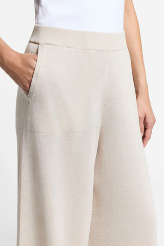 Lurex and pure cotton vanisé trousers