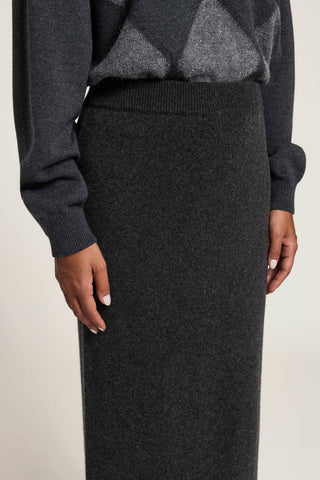 Gonna in lana seta cashmere