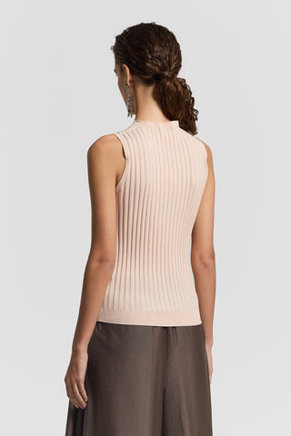 Modal and lurex-blend top
