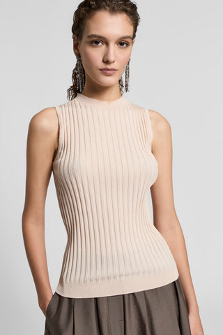 Modal and lurex-blend top