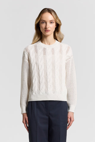 Sequinned cotton cordonet sweater