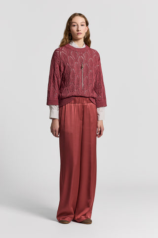 Sequinned cotton cordonet sweater