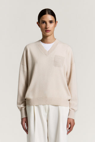 Maglia in lana, seta e cashmere