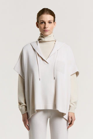 Felpa in lana vergine, seta e cashmere
