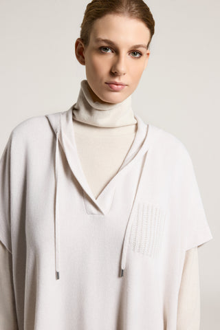 Virgin wool, silk and cashmere sweatshirt