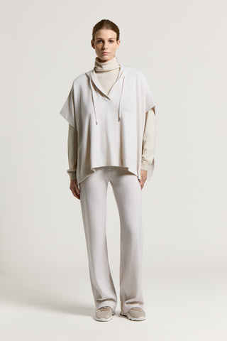 Felpa in lana vergine, seta e cashmere