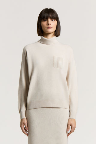 Maglia in lana vergine, seta e cashmere