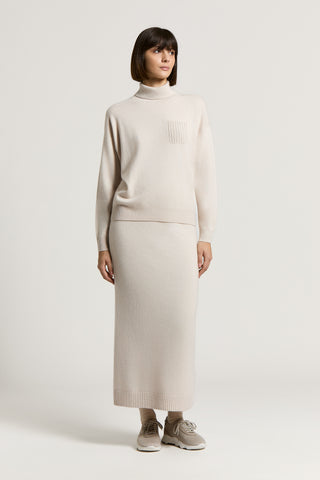 Maglia in lana vergine, seta e cashmere