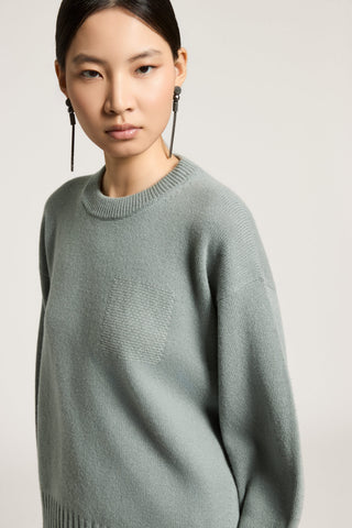 Virgin wool, silk and cashmere sweater